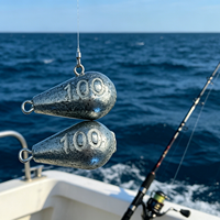 Plombs de pêche en fonte en forme de goutte d'eau 10g-200g, lestes en plomb pour la pêche en rivière et en mer, matériel de pêche en gros