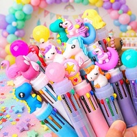 Stylo bille rétractable multicolore 10 en 1, logo personnalisé, cadeau promotionnel, papeterie de bureau et scolaire