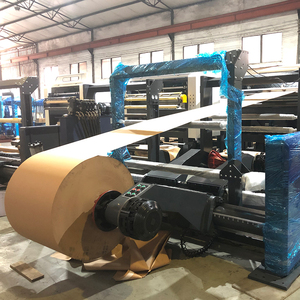 Apilador automático de 1400mm, 2 rollos de lámina de cartón, hoja rotativa, máquina laminadora de papel Kraft, precio - Product Image 2