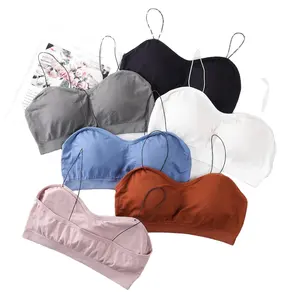 wholesale Fashionable back design bra Comfort bralette Removable Push up cup Girls' simplicity brassiere