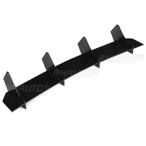 Red/Carbon Fiber Look Car Rear Bumper Diffuser Lip Spoiler Side <b>Splitters</b> Lip Shark Fins Lamp Cover for Subaru STI WRX 2015-2021 - Product Image 5