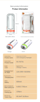 AC chargeant les mini torches de lampe de poche LED de poche de batterie 900 mAh les plus lumineuses avec lumière latérale avant