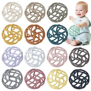 Cấp thực phẩm trẻ sơ sinh mềm Silicone trẻ em Teether sản phẩm đầy màu sắc Silicone nhai teethers nhai đồ chơi điều dưỡng quà tặng cho bé