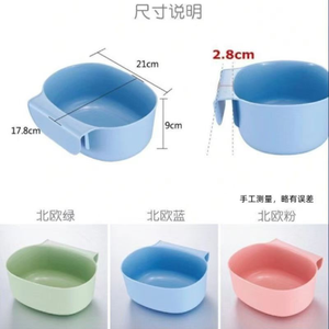 Seau de rangement d'angle rose en PP, gain de place, usage domestique intérieur, style simple, conception à ouverture supérieure - Product Image 4