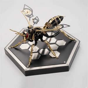 Modelo de Avispa Mecánica Steampunk, Kit de Ensamblaje de Rompecabezas 3D de PVC, Figura de Insecto Dorado, Coleccionable, Decoración Unisex para el Hogar, Oficina o Escritorio, Regalo - Product Image 4