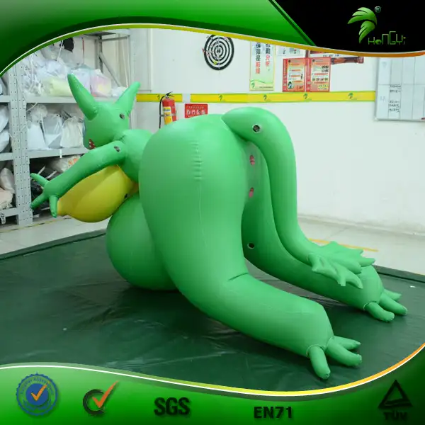 New Type Inflatable Green Dragon, Ride On Inflatable From Hongyi