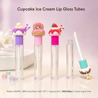 ISMAN Tube vide en silicone de 2 ml pour donuts, cupcakes, biscuits, crème glacée, brillant à lèvres, bouteille transparente en PET, emballage cosmétique mignon et personnalisé