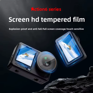 Logo/emballage personnalisés disponibles : Lot de 2 films protecteurs d'écran en verre trempé 9H HD résistant aux rayures pour DJI Action 6 - Product Image 3