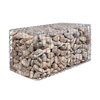 Panier gabion en acier galvanisé soudé, murs de soutènement, blocs, nouveau type de clôture gabion soudée, treillis métallique en fil de fer, boîte gabion