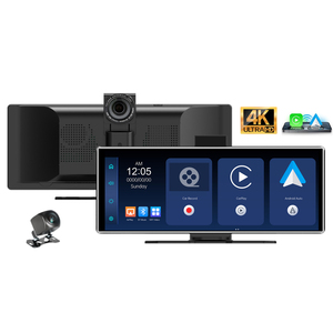 หน้าจอไร้สาย CarPlay แบบพกพาขนาด 11.26 นิ้ว หน้าจอสัมผัส IPS สมาร์ทมอนิเตอร์ในรถยนต์ พร้อมกล้องติดรถยนต์ 4K+1K ระบบช่วยถอยหลัง - Product Image 1