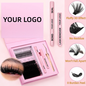 Eyelash Cluster Wholesale <strong>Individual</strong> <strong>Lashes</strong> <strong>Lash</strong> <strong>Glue</strong> and Remover Fluffy <strong>Lash</strong> Cluster Kit Wholesale Custom logo - Product Image 1