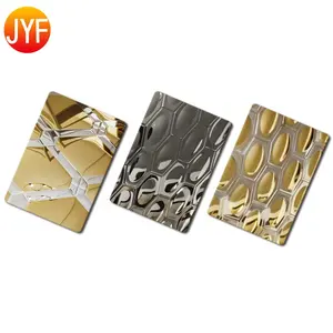 ZZ2311 201 304 316 Gold Stamped Stainless Steel 3d Wall Panel Design Hammered Pattern Stainless Steel Sheet