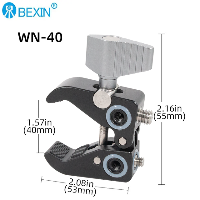 Wholesale C-type Crab Clamp Tabletop Fixed Metal Clamp Universal Strange Hand Magic Arm Bracket Photography Accessories