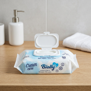ผ้าเช็ดทำความสะอาด BIOLLY คุณภาพสูง แบบไม่ถักทอ สำหรับทำความสะอาดร่างกาย ใช้ในครัวเรือน เช็ดเครื่องสำอางสำหรับเด็ก มีกลิ่นหอม บรรจุภัณฑ์จากโรงงานโดยตรง - Product Image 1