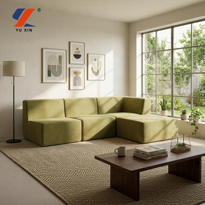 Canapé modulable multifonctionnel réversible en forme de L, extra large, pour villa, manoir, home cinéma - Product Image 1