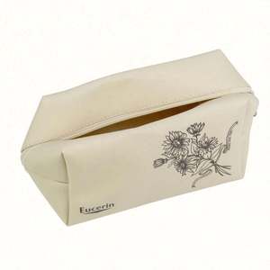 Trousse de maquillage portable, trousse de toilette en cuir personnalisée pas chère, trousse à cosmétiques - Product Image 3