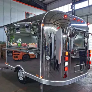 Remolque comercial de crepé personalizado con equipos Venta callejera Remolque de catering Taco Coffee Truck Remolque de aperitivos con parrilla