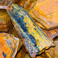 Batu mentah Pietersite alami, batu piretersite kuning kualitas tinggi digunakan untuk dekorasi