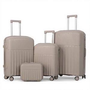 Ensemble de bagages de luxe nouvelle mode grande capacité en PP, 3 pièces (20, 24, 28 pouces) avec serrure et fermeture éclair - Product Image 4