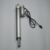Motor DC 24V Tugas Berat 6000N Daya Dorong Maksimum 100mm Langkah Konstruksi Magnet Permanen Aktuator Linear Elektrik Bulldozer Kipas
