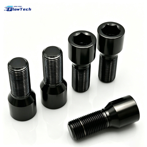 Tuercas de titanio para ruedas, juego de 20 piezas para BMW M12 M14 disponibles, acabado azul quemado, tuercas cónicas de carreras con hexágono interior. - Product Image 5