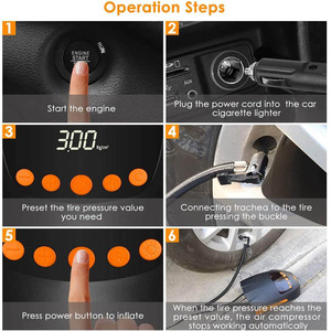 <span class=keywords><strong>Mini</strong></span> pompe à air électrique sans fil étanche Accessoires pour vélo et gonfleur de pneus de voiture - Product Image 4