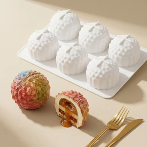 Moule à gâteau en silicone 3D en forme de pomme de pin, 8 cavités, antiadhésif, pour mousse, chocolat, bougies DIY - Product Image 1