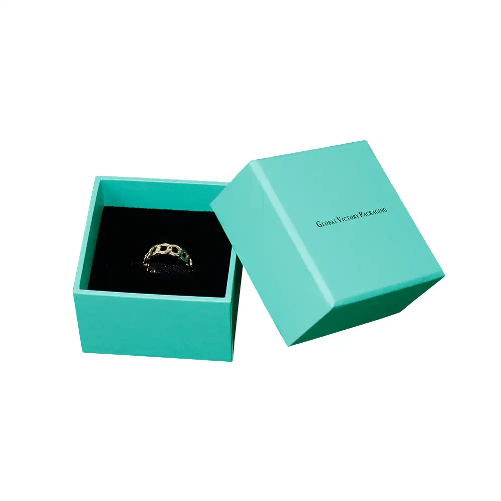 Box Jewelry Classic Universal Top And Base Packaging Box Tiffany Blue Paper Cardboard Jewelry Gift Ring Earring Boxes Customized Case