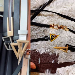 <span class=keywords><strong>Ceinture</strong></span> en <span class=keywords><strong>cuir</strong></span> pour <span class=keywords><strong>femme</strong></span>, style coréen, <span class=keywords><strong>tendance</strong></span>, décontractée, triangle, avec boucle en alliage - Product Image 5
