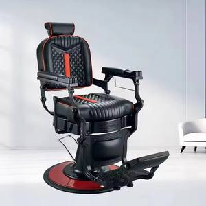 Offre Spéciale salon de <span class=keywords><strong>coiffure</strong></span> meubles robuste coiffeur chaise de rasage luxe base ronde style chaise de barbier pour hommes - Product Image 5
