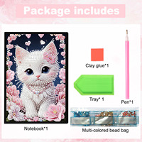 Kit de Cuaderno de Pintura de Diamantes 5D, Set Completo de Manualidades con Diamantes de Imitación, Libro de Arte de Diamantes en Blanco para Manualidades Hechas a Mano