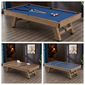 Nhà Máy Giá Chất Lượng Tốt Nhất 9ft 3 Trong 1 Phong Cách Mộc Mạc Sân Sau Bằng Gỗ Bida Bàn Bơi Trong Nhà Với Ping-Pong Board & Dinning Board - Product Image 5
