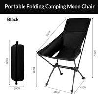 Chaise lune pliante ultralégère en toile à dossier haut et double barre, mobilier d'extérieur portable pour la pêche, la plage et le camping, idéale pour le dropshipping