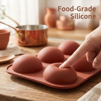Moule en silicone réutilisable écologique demi-rond, compatible congélateur et four, accessoire de cuisson durable pour usage domestique et commercial
