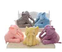 Mignon Éléphant Bébé Sommeil Oreiller Super Doux Confort pour Enfants PP Coton Remplissage Lavé Technique Soulagement Du Stress En Gros En Peluche Jouet