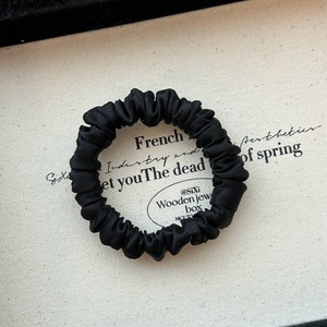 Premium 100% Mulberry Silk Skinny Scrunchies 19 Momme Custom Logo Wholesale Hair <b>Ties</b> - Product Image 6