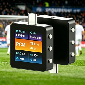 Amplificateur domestique USB-C vers 3,5 mm HiFi <span class=keywords><strong>DAC</strong></span> pour matchs de football avec son stéréo 2 canaux pour diffusion en direct - Product Image 3