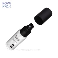 Bouteilles en plastique PET givré épaisses, flacons de toner à fine brume, flacons de parfum d'ambiance, 50 ml, 100 ml, avec bouchon noir mat au toucher doux