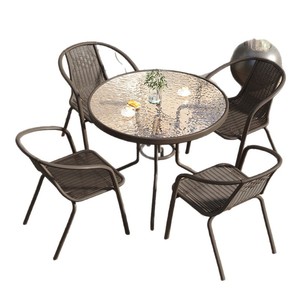 SUNYARD Tables et chaises d'extérieur modernes minimalistes en fer forgé, ensembles <span class=keywords><strong>de</strong></span> meubles <span class=keywords><strong>de</strong></span> balcon et <span class=keywords><strong>de</strong></span> patio, petite <span class=keywords><strong>table</strong></span> <span class=keywords><strong>basse</strong></span> <span class=keywords><strong>de</strong></span> <span class=keywords><strong>jardin</strong></span>, meubles <span class=keywords><strong>de</strong></span> cour - Product Image 5