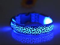 Collier lumineux LED rechargeable pour chien, motif léopard, avec LED intégrées, directement de l'usine