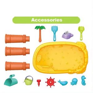Jouets de plage d'été pour bébés, table à sable et à eau 2 en 1 pour enfants - Product Image 3