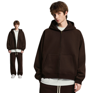 Chaqueta con Capucha para Hombre, Estilo Retro Americano de Alta Gama, Nueva Moda, con Doble Cremallera, Bordada, de Forro Polar Sólido, para Invierno - Product Image 5