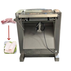 Rebanadora de Carne de Acero Inoxidable de Alta Eficiencia, Rebanadora Comercial Semiautomática para Carne de Res, <span class=keywords><strong>Cerdo</strong></span> y Jamón, Cuchilla de Acero Inoxidable - Product Image 3