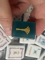Tuiles de Mahjong Personnalisées Dorées Ginkgo – Ensemble de Table Prêt à l'emploi – Stock Disponible – Cadeau Idéal pour Soirées de Jeu de Mahjong Américain – Fournisseur en Gros OEM ODM