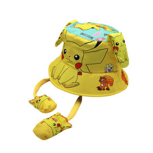 Bonitos dibujos animados de Pikachu Stitch, Mickey, Minnie, conejo, orejas móviles, <span class=keywords><strong>Airbag</strong></span>, sombreros de cubo, a prueba de sol, gorras de viaje de playa al aire libre para niños - Product Image 2