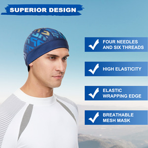 Gorro Deportivo para Ciclismo y Senderismo, Transpirable, de Secado Rápido, Absorbente de Sudor, para Adultos, Negro, Azul, con Estampado Floral - Product Image 3