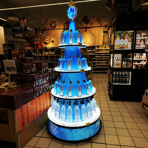 Discothèque VIP gâteau bouteille présentateur acrylique pyramide couches <span class=keywords><strong>Bombay</strong></span> saphir affichage tour à vin - Product Image 3