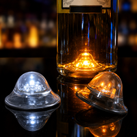 Sincen Custom Mold ABS Round Disc Premium Bottle Bottom Glow Wine Supplier Shelf Branding Luxury Retail Wine Bottle Light