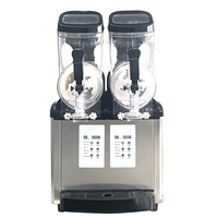 Nouvelle machine professionnelle à granita à double cuve, pour jus glacés et boissons congelées, longue durée de vie, idéale pour bars et restaurants.