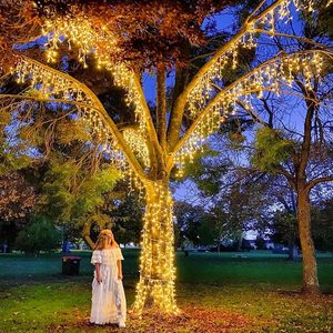 Guirlande lumineuse solaire LED, rideau de lumières LED, lampe à barre de lumière, lampe à ondes basse pression, décoration extérieure imperméable pour mariage, Noël, lampe de toit - Product Image 5